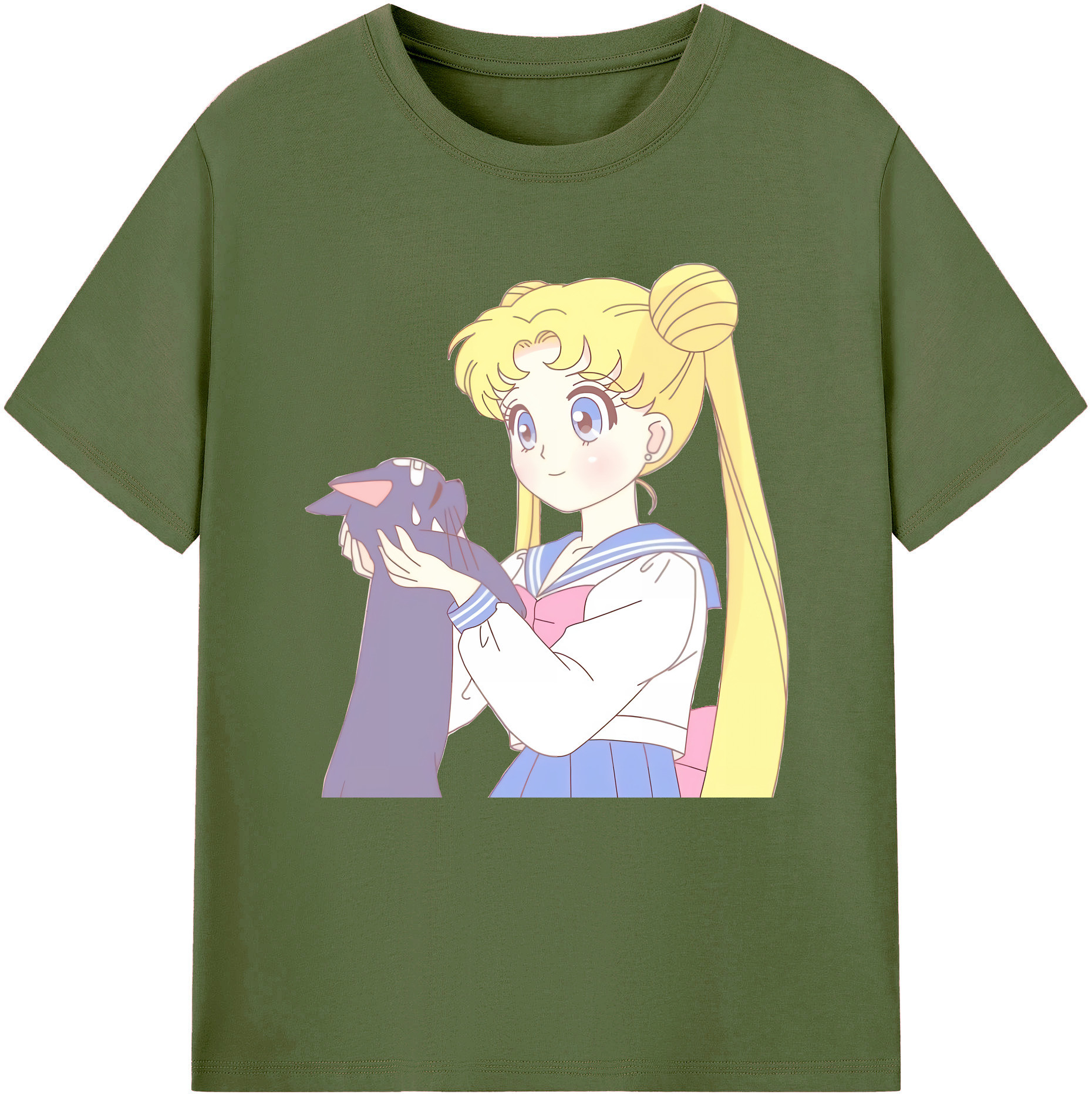 （画像用） 美少女戦士セーラームーン 愛野 美奈子 あいの みなこ Sailor Moon Aino Minako 綿100％半袖Tシャツ（フロントプリント）